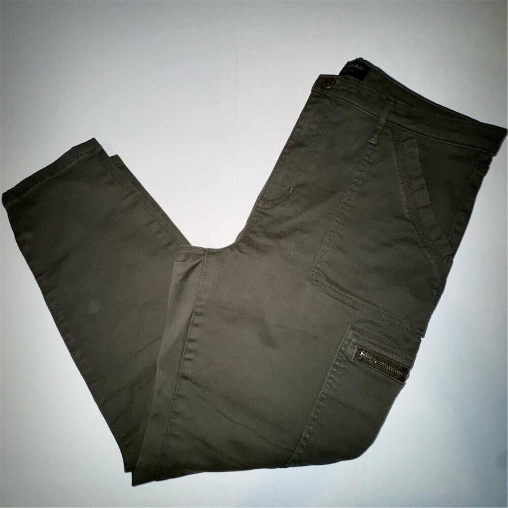 Banana Republic Pants Womens Petite‎ 14 Army Olive Green High-Rise Skinny Cargo